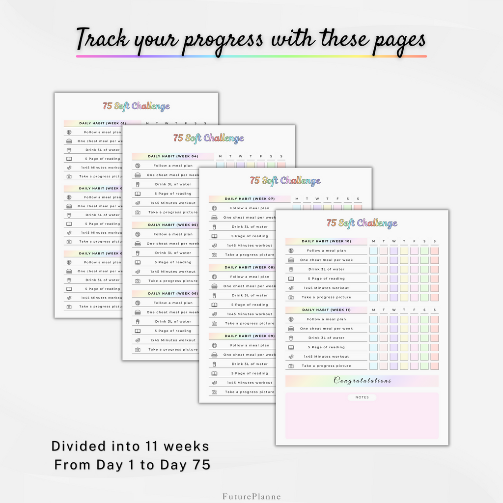 75 Soft Challenge Tracker: Elevate Every Aspect of Your Life Xx