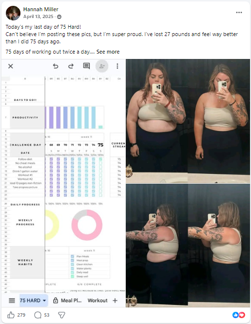 The Ultimate 75 HARD Challenge Tracker